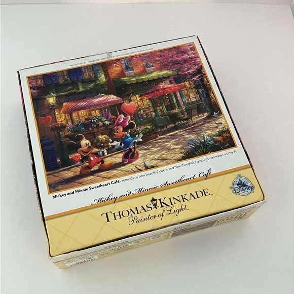 Mickey and Minnie Sweetheart Cafe THOMAS KINKADE 1000 Piece Jigsaw Puzzle NEW - Picture 5 of 15